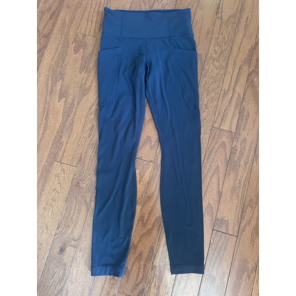Athleta Salutation Stash Pocket 7/8 Leggings Forest Green XS Yoga Gym